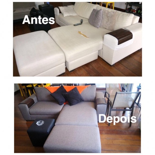 Sofá - Antes e Depois